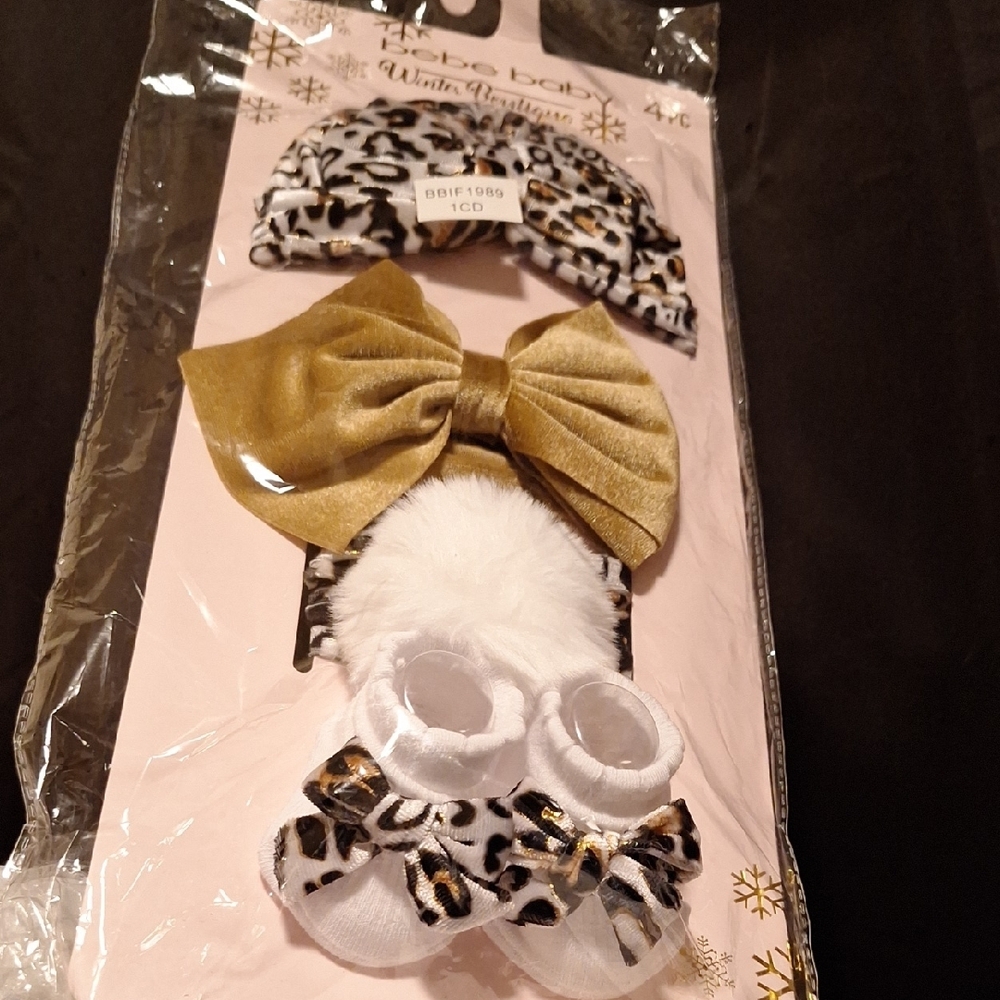 Bebe Brown and Gold Hair Accessories Set